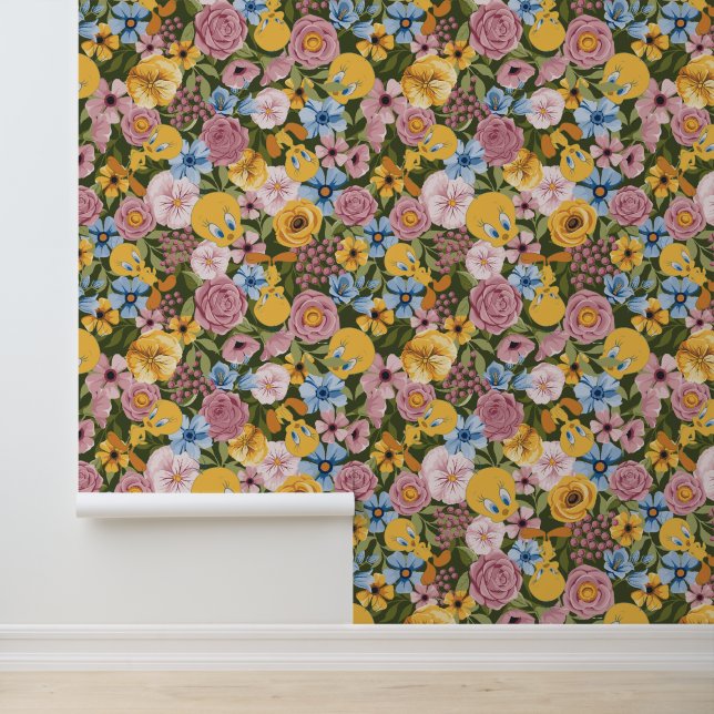 Papel Pintado TWEETY™ Floral Embroidery Pattern (Solicitud)