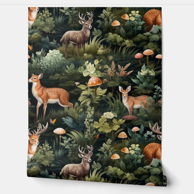 Papel Pintado Twilight Forest Friends Botanical (Desenrollar)