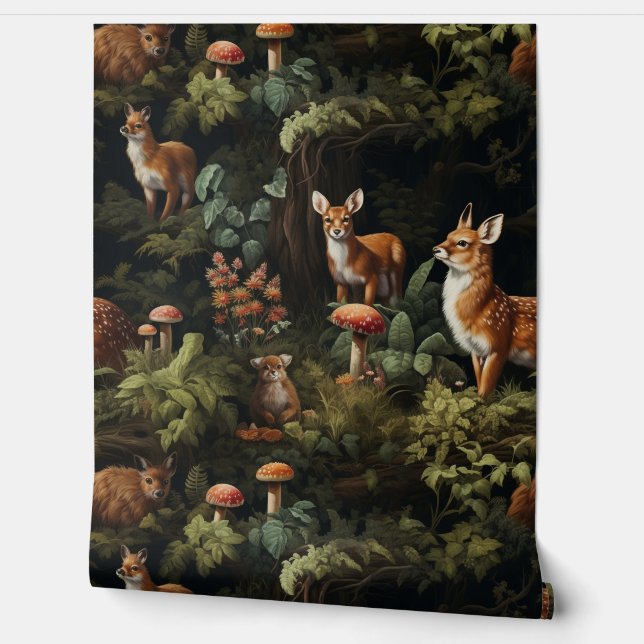 Papel Pintado Twilight Forest Friends Botanical (Desenrollar)