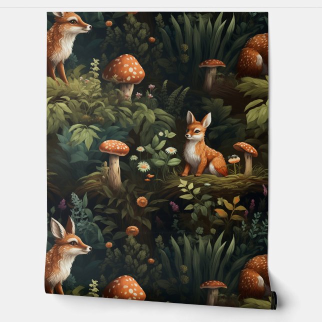 Papel Pintado Twilight Forest Friends Botanical (Desenrollar)