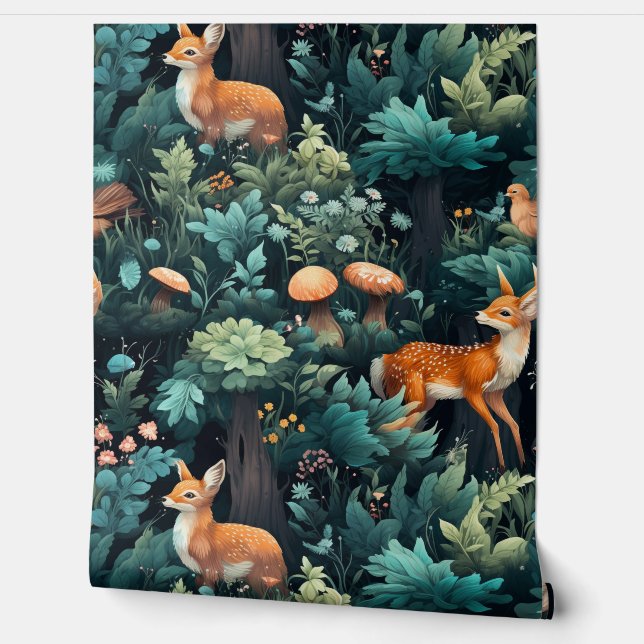 Papel Pintado Twilight Forest Friends Botanical (Desenrollar)