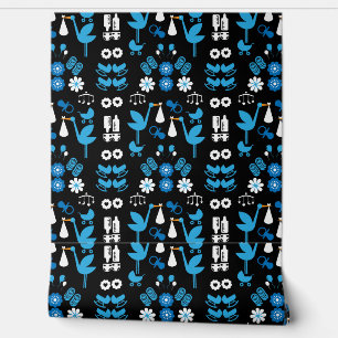 Papel Pintado Twin Boy Stalk Delivery Blue