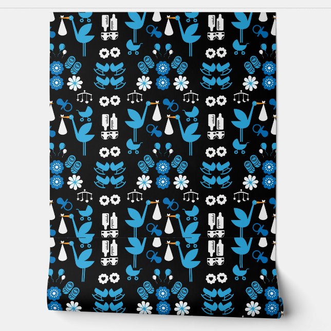 Papel Pintado Twin Boy Stalk Delivery Blue (Desenrollar)