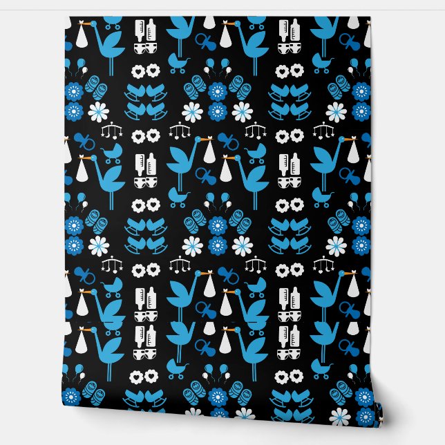 Papel Pintado Twin Boy Stalk Delivery Blue (Desenrollar)