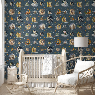 Papel Pintado Twinkle Little Star Animal Pattern Boy Baby