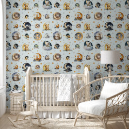 Papel Pintado Twinkle Little Star Animal Pattern Boy Baby