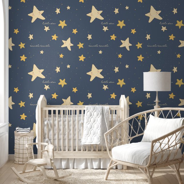 Papel Pintado Twinkle Twinkle Patrón Pequeña Estrella (Niños)