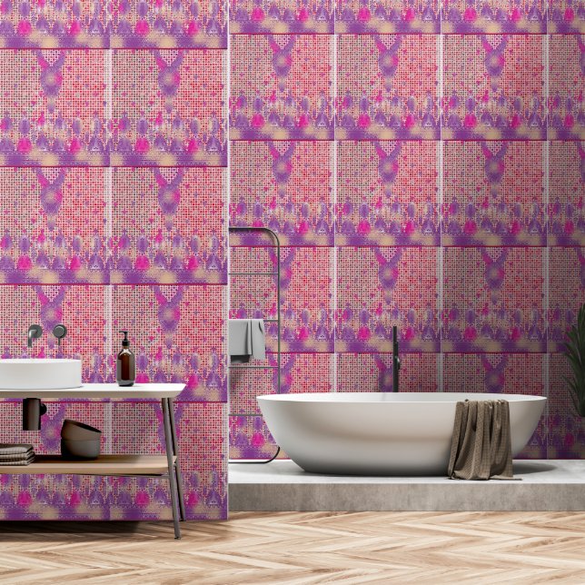 Papel Pintado un diseño de fondo morado con puntos (Baño)