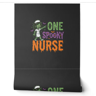Papel Pintado Un diseño de Halloween de una enfermera espeluznan