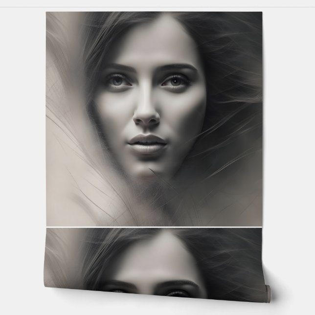 Papel Pintado Un esbozo de cara (Desenrollar)