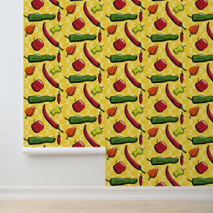 Papel Pintado Un mundo de pimientos infantiles