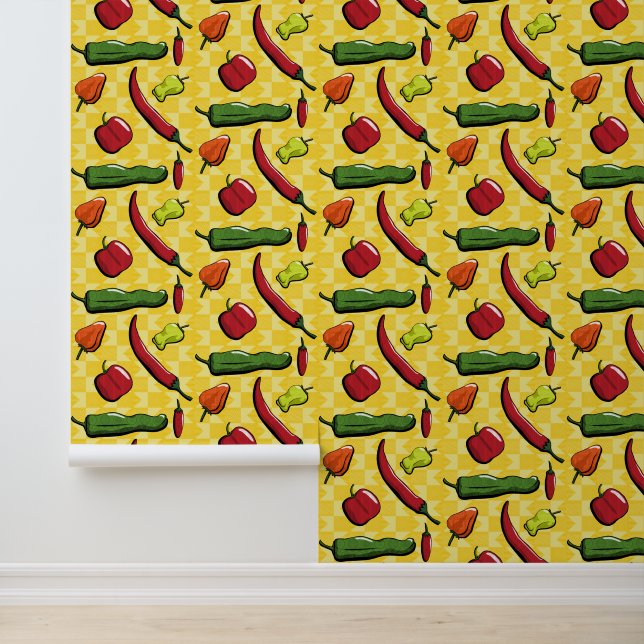 Papel Pintado Un mundo de pimientos infantiles (Solicitud)