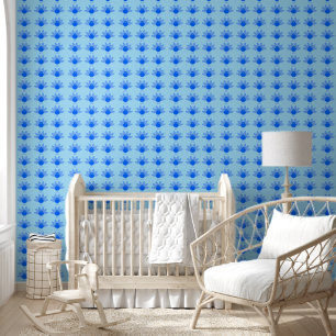 Papel Pintado Un niño pequeño y azul como acción de gracias Turq
