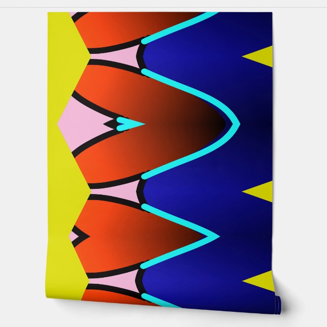 Papel Pintado Un retro abstracto multicolor "Ratti_Creative_Arts (Desenrollar)