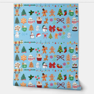 Papel Pintado Un vibrante fondo de pantalla de Navidad