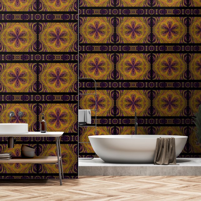 Papel Pintado Una flor morada (Baño)