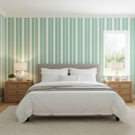 Papel Pintado Una moderna rayada verde 