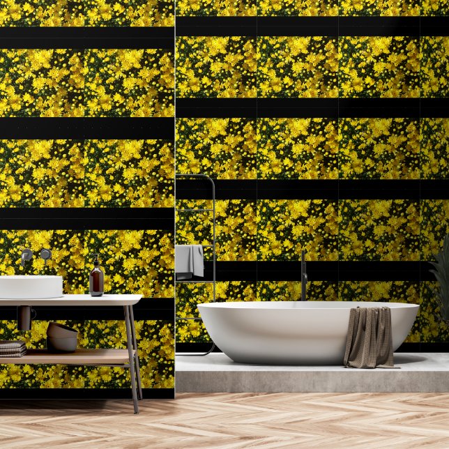 Papel Pintado Una multitud de Mamáes amarillas (Baño)