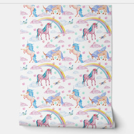 Papel Pintado Unicorn and Rainbow Adventures