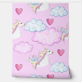 Papel Pintado Unicorn Love and Clouds 