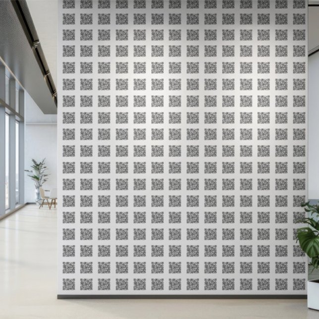 Papel Pintado URL personalizada de plantilla de código QR única (QR Code Template Personalized URL Unique Wallpaper by Ricaso. Business QR Code wallpaper rolls)
