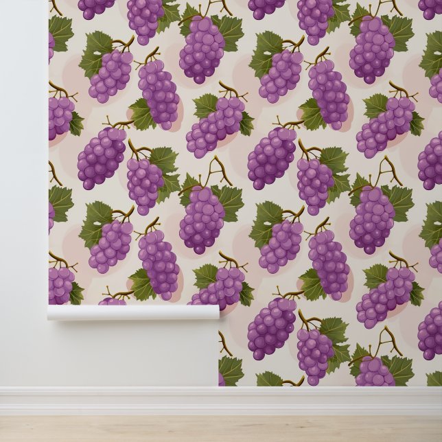 Papel Pintado Uvas de uva de baldosas secas (Solicitud)
