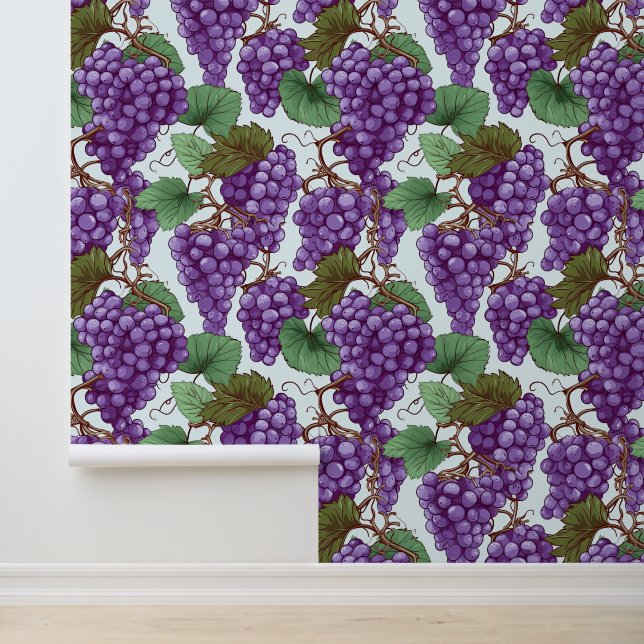 Papel Pintado Uvas de uva de baldosas secas (Solicitud)