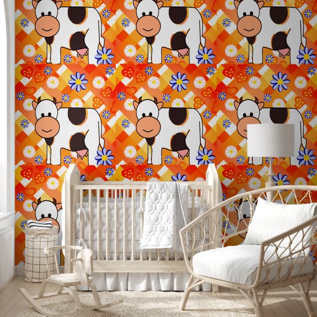 Papel Pintado Vaca de fondo de escritorio (Niños)