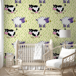Papel Pintado vaca y oveja para lactantes