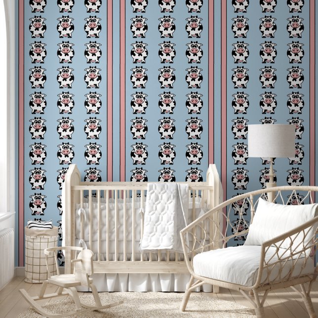 Papel Pintado Vacas divertidas (Niños)