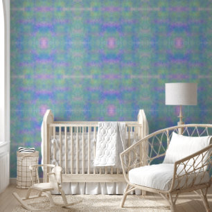 Papel Pintado Variación cielo azul y verde de polvo de oro