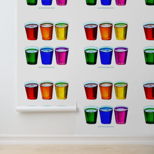 Papel Pintado Vasos de chupito de SlipperyJoe's seis tazas dispu