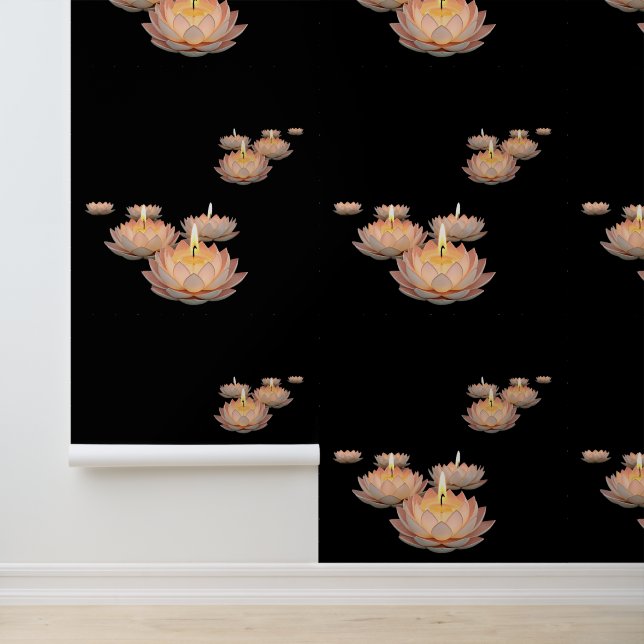 Papel Pintado Velas de baño de spa (Solicitud)