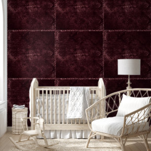 Papel Pintado Velvety Wine Damask Maroon Merlot Grunge Boque