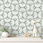 Papel Pintado Ventilador Moderno De Palm Verde Y Oscuro Blanco<br><div class="desc">Elevar su interior con el diseño de Ventilador de Palm Verde y Ogeo Blanco Moderno. Este llamativo papel tapiz presenta un elegante abanico de palmeras en sabio y blanco, creando un aspecto atrevido y sofisticado. Perfecto para salas de estar, habitaciones y comedores, este papel pintado le da un toque de...</div>