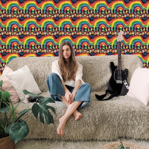 Papel Pintado Verano de amor Flor potencia arcoiris y palo