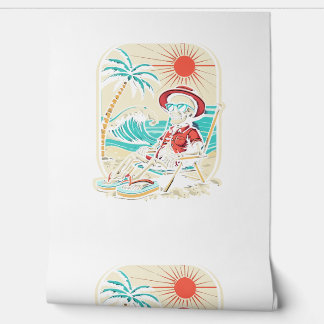 Papel Pintado Verano de Esqueleto Divertido