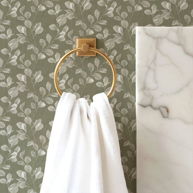 Papel Pintado Verde eucalipto sobre verde salvia (Subido por el creador)