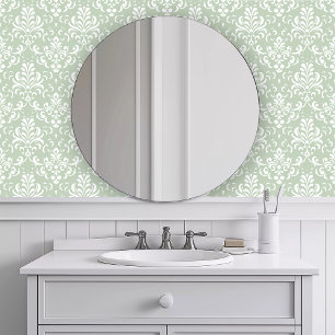 Papel Pintado Verde monocromático elegante