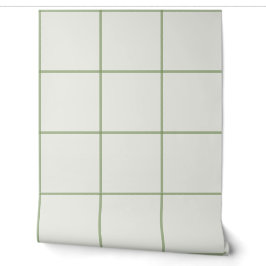 Papel Pintado Verde Salvia Cuadro de Ventana Sobredimensionado
