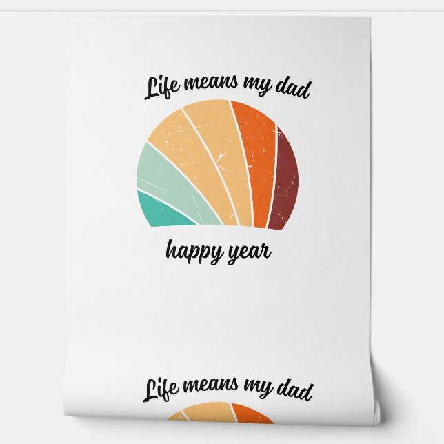 Papel Pintado Vibe de la puesta de sol del cumpleaños retro para (Desenrollar)