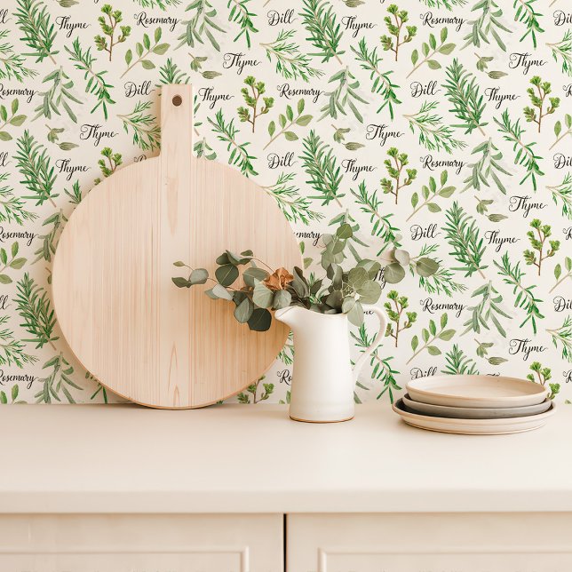 Papel Pintado Vibrant Herb Garden Kitchen (Subido por el creador)