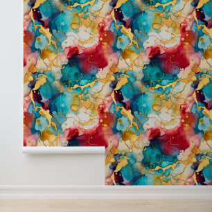 Papel Pintado Vibrant Inkwaves