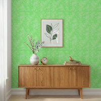 Vibrant Lime Green Abstract Camo Pattern Wallpaper