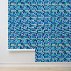 Papel Pintado Vibrante arte cultural artesanal de la impresión a