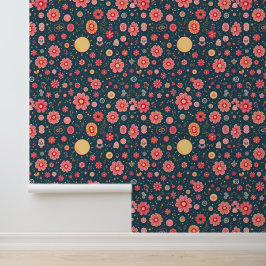 Papel Pintado Vibrante Fiesta Floral: Inspiración del Día de los