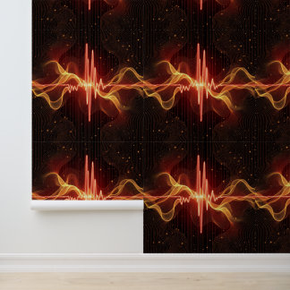 Papel Pintado Vibrante Soundwave Energy Art