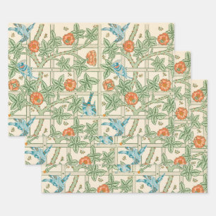 Papel pintado victoriano enrejado de William Morri
