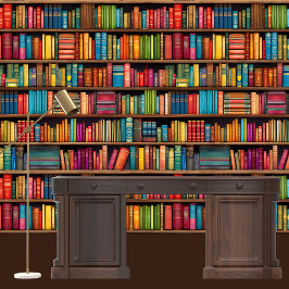 Papel Pintado Vid Greyson Library Bookcase