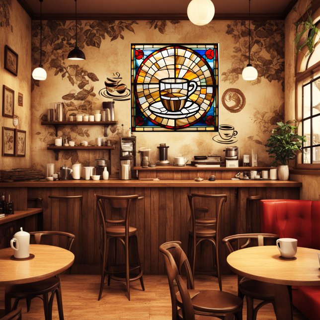 Papel Pintado Vidrio manchado Aspecto Café Peel y palo de palo (Subido por el creador)